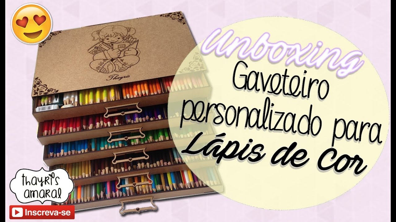COMO/ONDE EU GUARDO MEU LÁPIS DE COR? | Unboxing GAVETEIRO PORTA LÁPIS DE COR
