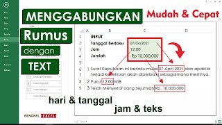 Cara Menggabungkan Teks dan Angka | Tutorial Excel - Bengkel Excel