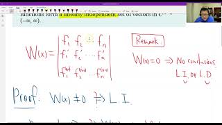 Theorem 4.4.4 (Linear Independence of Functions by Wronskian)