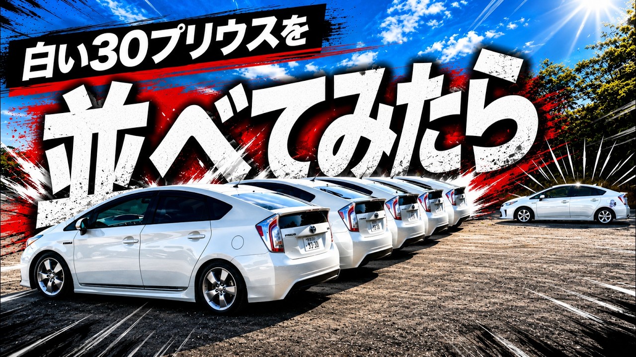 プリウス30仕様です If you line up white 30 Priuses - YouTube