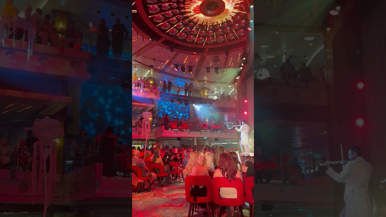 Theatrical performance at the Carnival Mardi Gras cruise ship