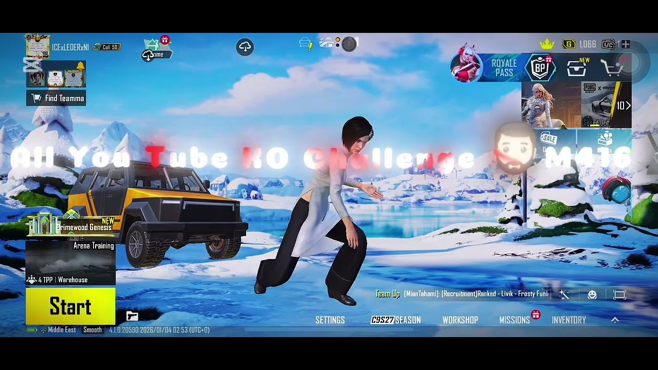 Come to room M416 All you tube ka challenge ha 60fps only 