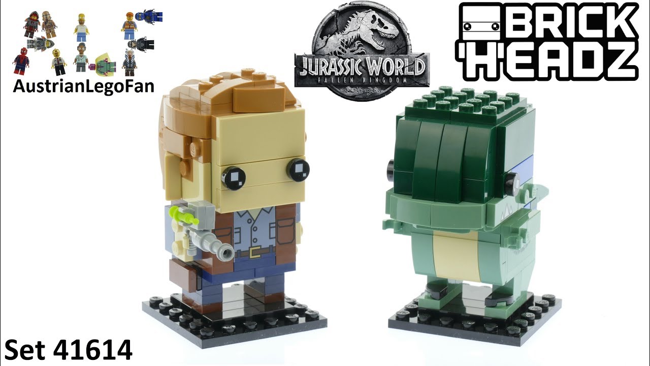 Lego Jurassic World Brickheadz 41614 Owen & Blue - Lego Speed Build Review  - YouTube