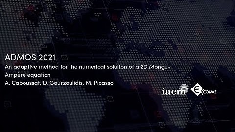 ADMOS 2021 - An adaptive method for the numerical solution of a 2D Monge-Ampère equation