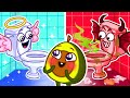 Angel or Demon Restroom? 🚽🤔  Potty Training with Baby Avocado | Funny Kids Stories by Pit & Penny 🥑✨