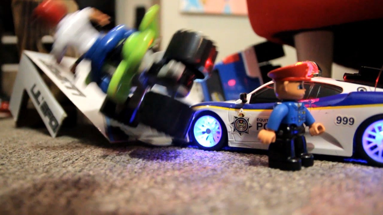 Toy Cars PILE UP POLICE CAR Crash KIDS FUN! Action! YouTube