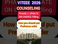 VITEEE COUNSELING 2026 Phase 2 Urgent update on Choice filling | Best way to put choice order #vit