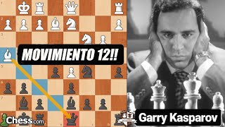 KASPAROV SACRIFICA LA DAMA EN 12 JUGADAS! Ajedrez