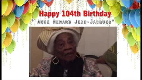 Anne Menard Jean-Jacques - 104 ans