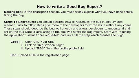 Hoe schrijf je een goed bugrapport - Bugrapportsjabloon