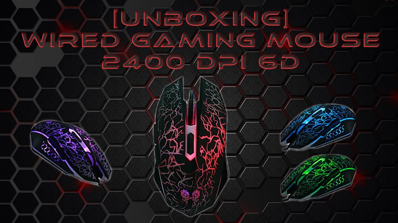 Wired Gaming Mouse Crack Pattern 2400 DPI Ergonomic Con Retroilluminazione Chroma Rgb Per Computer Portatile Pc Da Lavoro Nero