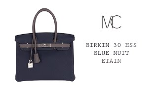 Hermès HERMES BIRKIN 30 TOGO BLUE GLACIER Leather ref.277964 - Joli Closet