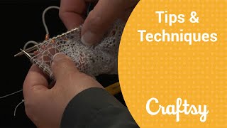 How to Weave In Ends in Knitted Lace