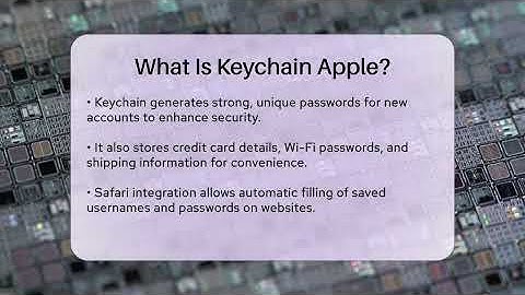 What Is Keychain Apple? - Talking Tech Trends