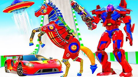 Ramp Car Robot Transform Horse Robot Games 2021 Panda Gamerz Studios Gameplay 1