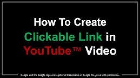 How to make a clickable link in a youtube comment section and Website