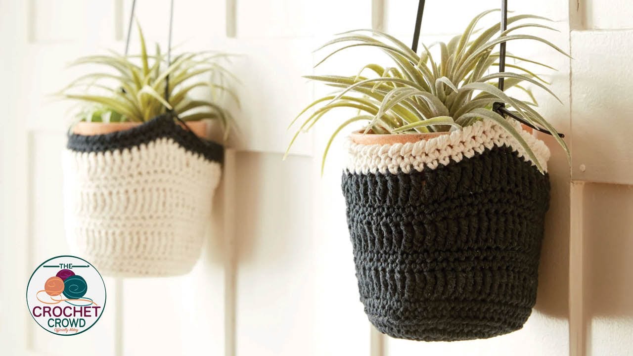 Beginners Crochet Hanging Pot Cozy for Home Decor