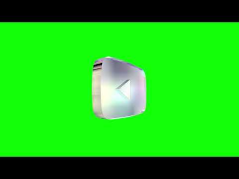 [4K] YouTube Silver Play Button - Green Screen