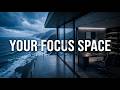 Deep Focus Music — Minimal Ocean Desk Workspace