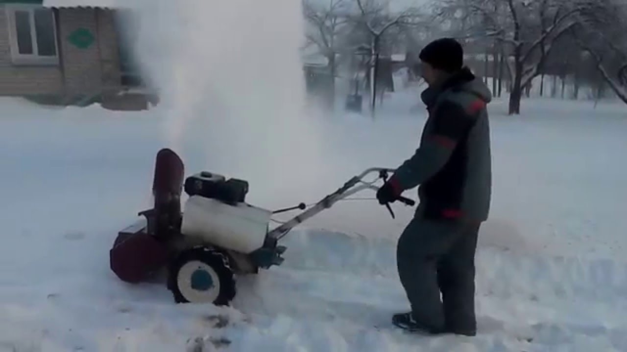 Самодельный роторный снегоуборщик для мотоблока 