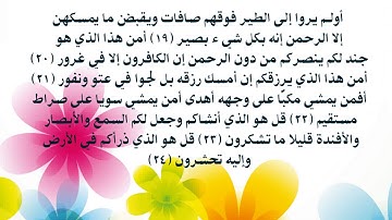 سورة الملك 19 - 24