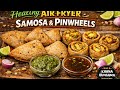 Crispy Wheat Samosa & Pinwheel in Air Fryer | Healthy Snack Recipe #airfryersnacks #crispyrecipe