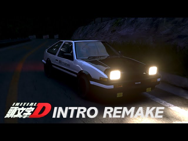 Initial D Remake opening scene in Assetto Corsa 