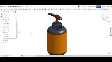OnShape bottle tutorial - how to revolve