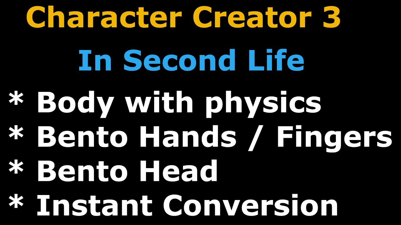 Bento Buddy 2.6 - Character Creator 3 to Second Life - YouTube