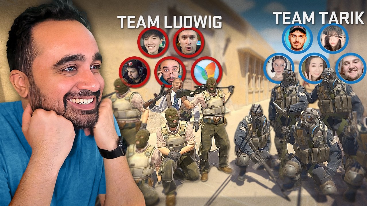 We played CS2 In-houses with Ludwig, Tarik, fuslie, chiblee, and all our friends!