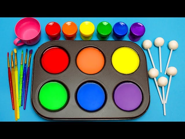 How To Make Frozen Paint with Rainbow Colors Tube class=