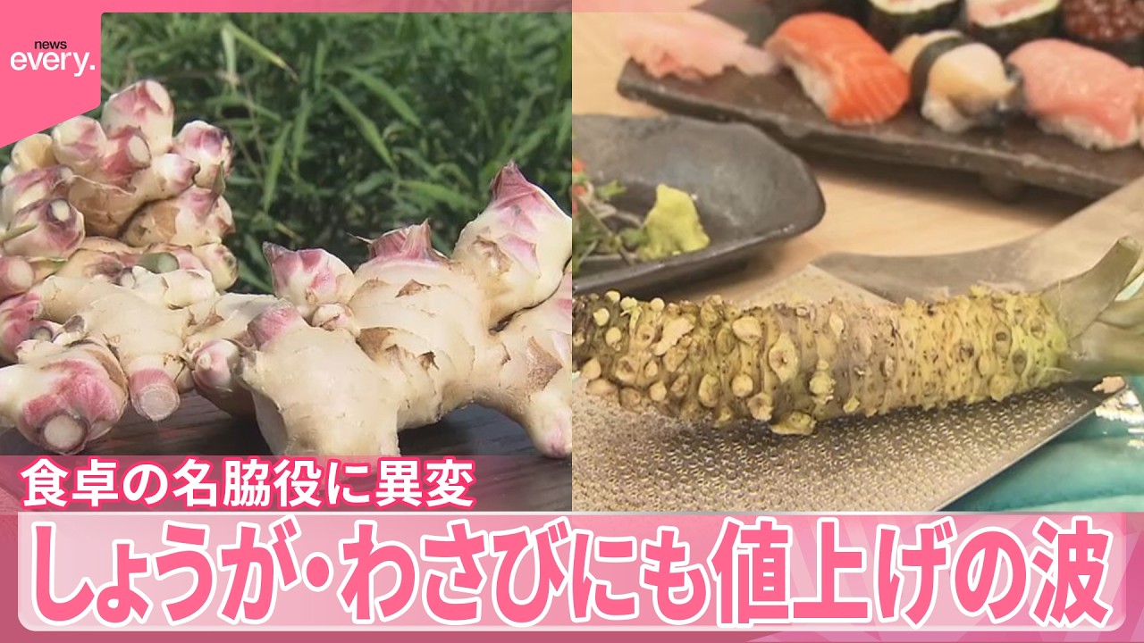 【食卓の名脇役】しょうが･わさびに異変が  高騰のワケ