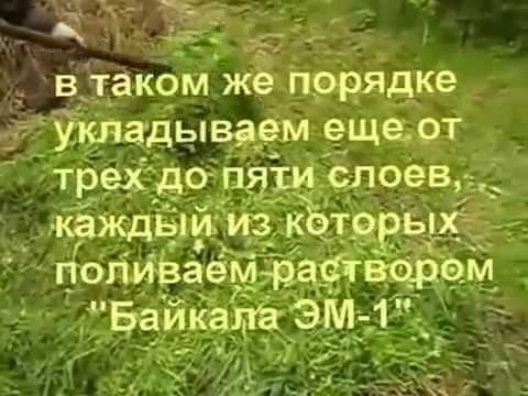 Видео о том как делается закладка ЭМ-Компоста с препаратом Байкал-ЭМ-1