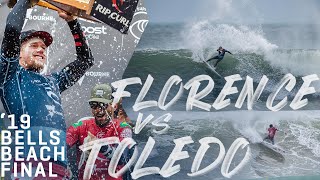 John John Florence vs Filipe Toledo '19 BELLS BEACH FINAL!! | Full Heat Replay