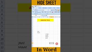 How To Hide Data In Excel।।How To Unhide Data In Excel।।How To Hide Worksheet In Excel।।#excel