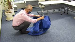 ポップアップテントの畳み方