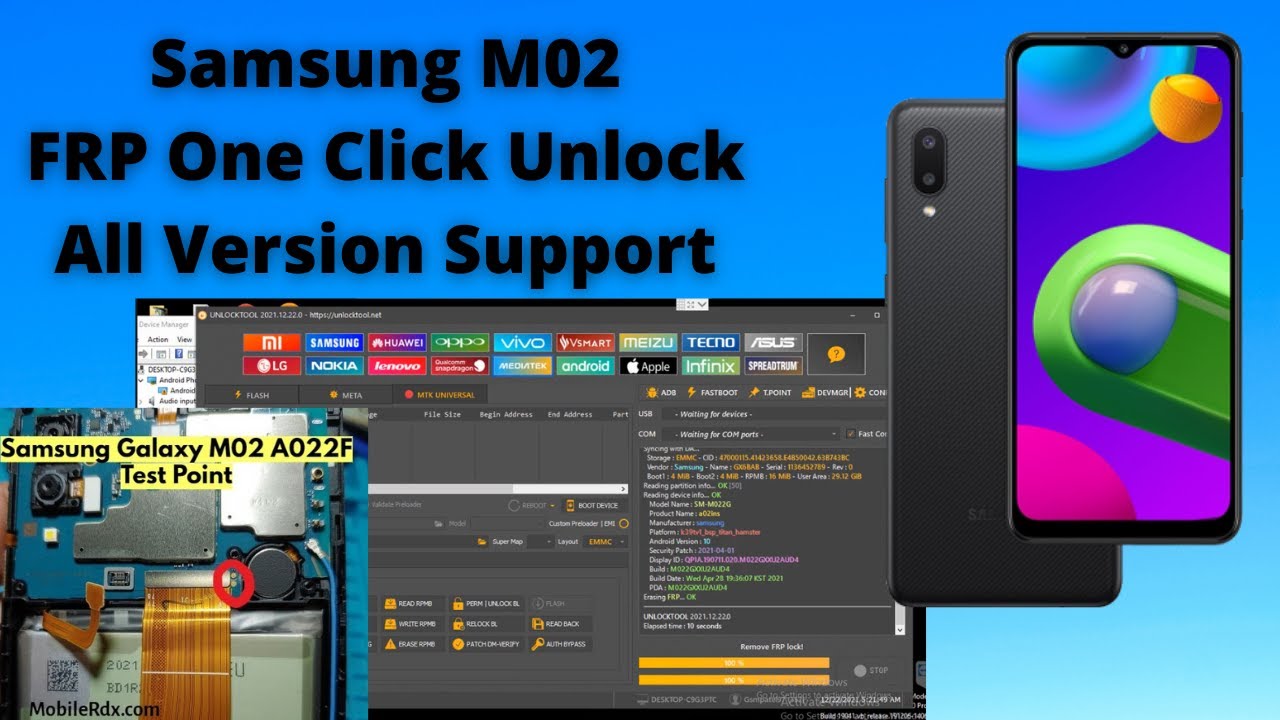 Samsung M022G,M022M FRP (Samsung M02 FRP One Click Unlock 2021) All
