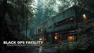Secret Black Ops Facility – Dark Sci-Fi Rain Ambience for Focus & Sleep | 4K