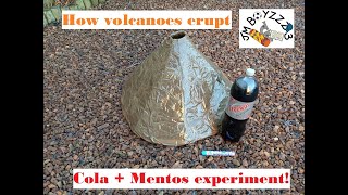 How Volcanoes Erupt - Cola + Mentos experiment (Science for Kids; Chemistry; Physics)