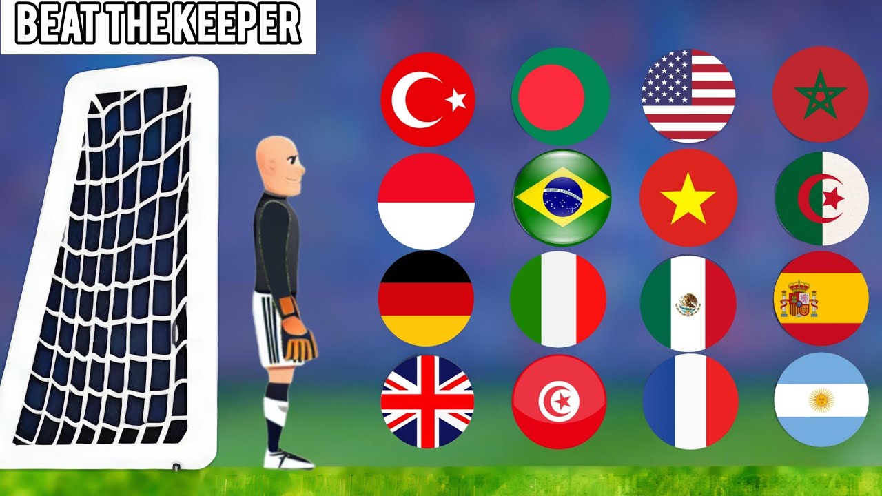 16 COUNTRIES MARBLE RACE | MARBLE SOCCER TOURNAMENT BEAT THE KEEPER