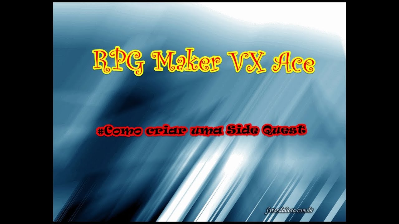 RPG Maker VX Ace - #Como Fazer uma Side Quest Basica - YouTube