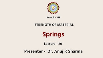 | AKTU Digital Education | Strength of Materials | Springs
