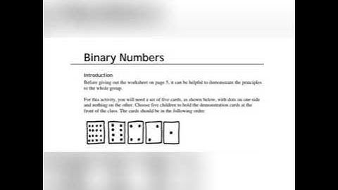 Binary number counting