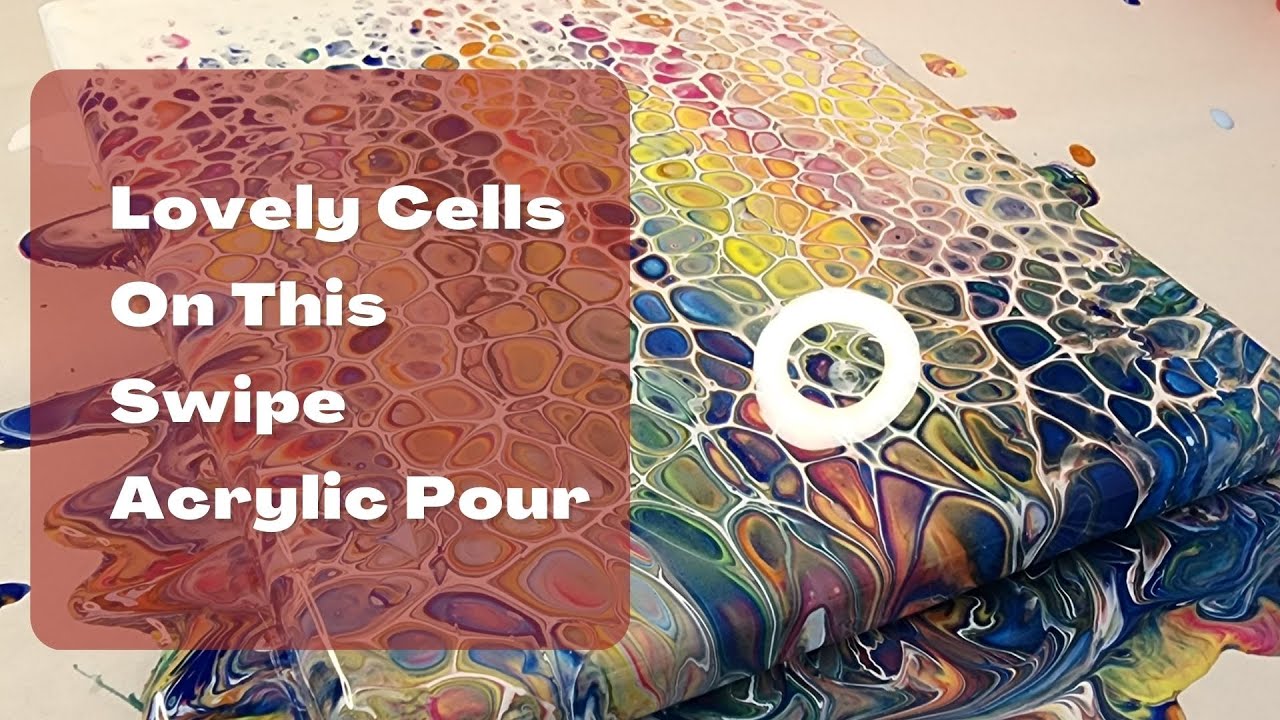 Acrylic Pour Art | Lovely Cells This Swipe Bloom Pour - YouTube