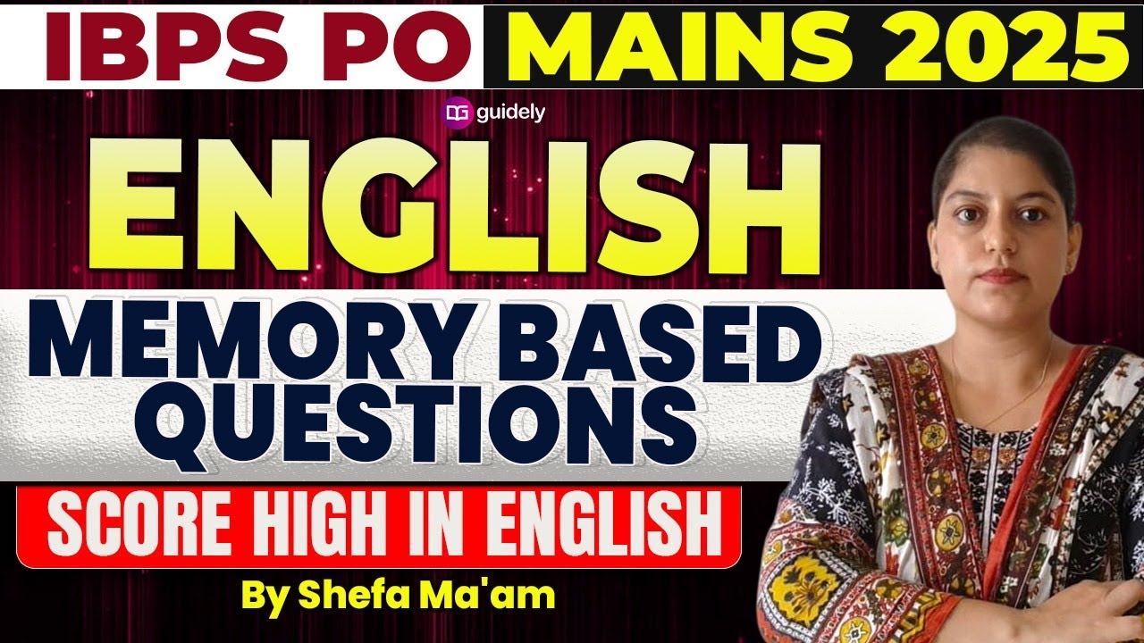 IBPS PO Mains 2025 | English Memory Based Questions | Score High with ...