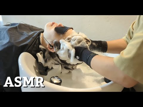 シャンプー&泡マッサージASMR【25分間のプロの技】shampoo asmr