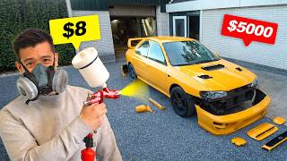 I Painted My Car at Home with an $8 Temu Spray Gun vs $5,000 Pro Job