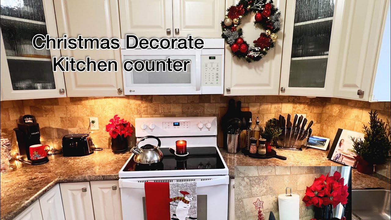 CHRISTMAS DECORATE MY KITCHEN WITH ME/ unboxing my DOCKORIO KITCHEN KNIFE  SET #finds 