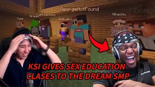 Information KSI gives clases to the DREAM SMP (Quackity, KarlJacobs, Dream, Fundy, George, Nihachu, Punz, HBomb) Update
