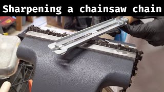 Sharpening a chainsaw chain by Wild_Bill 240 views 3 years ago 10 minutes, 51 seconds